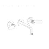 Wall-mounted washbasin tap with single rosettes Itatuba