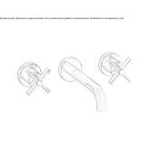 Wall-mounted washbasin tap with single rosettes Narvik