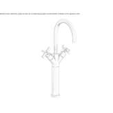 Tall 1-hole washbasin tap Narvik
