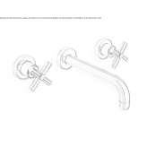 3-hole wall-mounted washbasin tap Horodnia