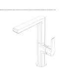 Countertop washbasin tap with adjustable spout Ardud