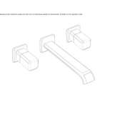3-hole wall-mounted washbasin tap Valseca