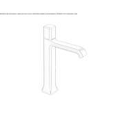 Single-lever countertop washbasin tap Valseca