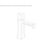 Single-lever, hydrogressive countertop washbasin faucet Valseca