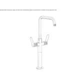 Tall countertop washbasin tap Itatuba