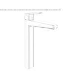 Countertop washbasin tap with flow limiter Quinlan