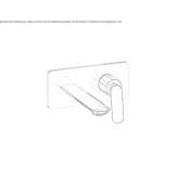Wall-mounted single-lever washbasin tap with plate Imatra
