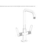 1-hole countertop washbasin tap Itatuba