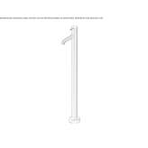 Stojąca na podłodze jednouchwytowa bateria umywalkowa Buynichy