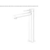 Tall single-lever washbasin tap Palizzi