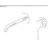 Jednouchwytowa bateria umywalkowa ścienna Buynichy