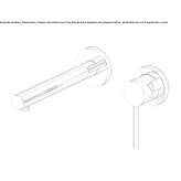 Single-lever wall-mounted washbasin tap Palizzi