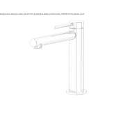 Single-lever countertop washbasin tap Palizzi