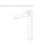 Single-lever countertop washbasin tap Palizzi