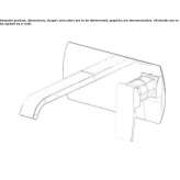 Wall-mounted washbasin tap with plate Colima