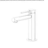 Single-lever countertop washbasin tap Palizzi