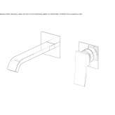 Jednouchwytowa bateria umywalkowa ścienna Colima