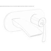 Washbasin tap with plate Mocoa