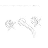 Wall-mounted washbasin tap with single rosettes Narvik