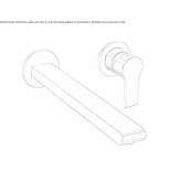 Single-lever wall-mounted washbasin faucet Ardud