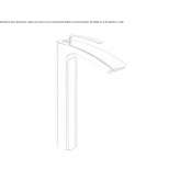 Tall, metal countertop washbasin tap Mocoa