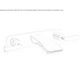 Wall-mounted washbasin tap with plate Mocoa