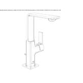 Single-lever countertop washbasin tap with cork stopper Losice