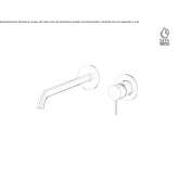 Wall-mounted washbasin tap made of stainless steel Avella