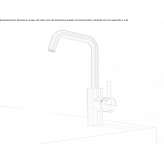 Single-lever washbasin tap made of stainless steel Plopis