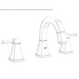 3-hole countertop washbasin tap with cork stopper Tuckahoe