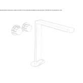 Tall washbasin tap with single rosettes Kastella
