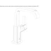 Single-lever countertop washbasin tap Vertop