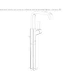 Single-lever countertop washbasin tap Vertop