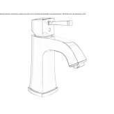 Single-lever countertop washbasin tap without waste Tuckahoe