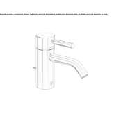 Single-lever countertop washbasin tap Usseglio