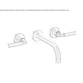 Wall-mounted washbasin tap with single rosettes Ojrzen