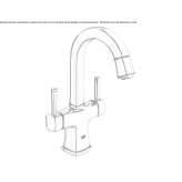 1-hole countertop washbasin tap with adjustable spout Tuckahoe