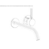 Single-lever wall-mounted washbasin faucet Usseglio
