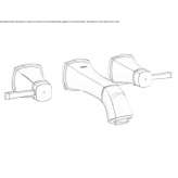 3-hole wall-mounted washbasin tap Tuckahoe