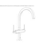 Countertop washbasin tap with single rosettes Vryses