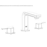 3-hole countertop washbasin tap Selby