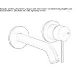 2-hole wall-mounted washbasin tap in stainless steel Lubian