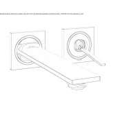 Two-hole, single-lever, wall-mounted washbasin faucet Losice