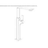 Single-lever countertop washbasin tap Losice