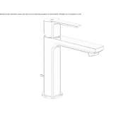 Countertop washbasin tap with cork stopper Selby