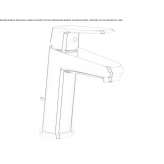 Single-lever countertop washbasin tap Quinlan