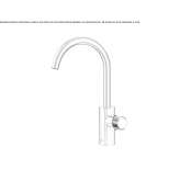 Single-lever countertop washbasin tap Usseglio