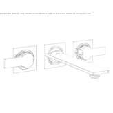 3-hole wall-mounted washbasin tap with flow limiter Losice