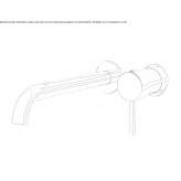 2-hole wall-mounted washbasin tap Corfu