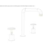 Tall 3-hole washbasin tap without stopper Balli
